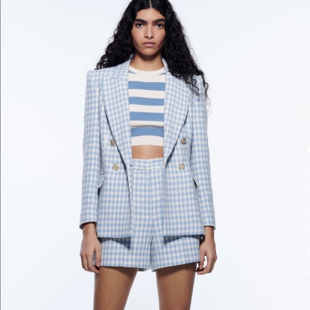 Zara tweed houndstooth short set